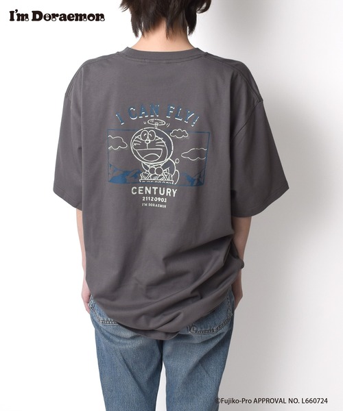 Flowering(フラワーリング)の「I’M DORAEMON/半袖Tシャツ(Tシャツ/カットソー・レディース・グレー/アイボリー・M/L)」の12枚目の写真