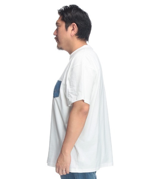 EDWIN(エドウィン)の「EDWIN (エドウィン) デニムポケット クルーネック 半袖 Tシャツ WHITE(Tシャツ/カットソー・メンズ・ホワイト・3L/4L/5L)」の5枚目の写真