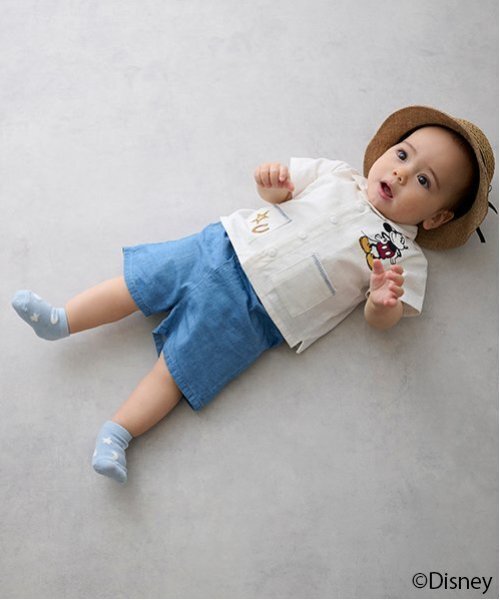 petit main（プティマイン）の「【Disney】開衿シャツセットアップ（その他ベビーウェア・キッズ・キナリ/カラフル・80ｃｍ/70cm）」の4枚目の写真