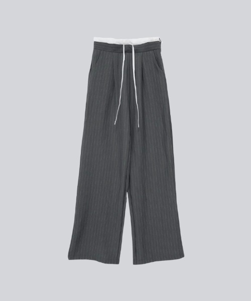 Uenui（ウニュイ）の「ストライプ ワイド パンツ（その他パンツ・レディース・グレー/ネイビー・FREE）」の21枚目の写真