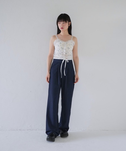 Uenui（ウニュイ）の「ストライプ ワイド パンツ（その他パンツ・レディース・グレー/ネイビー・FREE）」の17枚目の写真