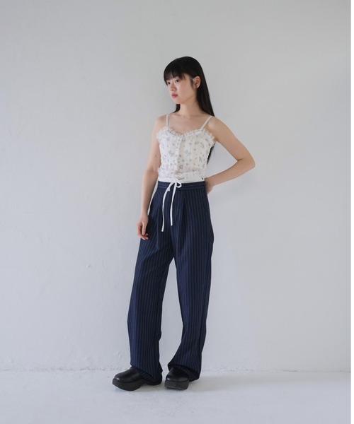 Uenui（ウニュイ）の「ストライプ ワイド パンツ（その他パンツ・レディース・グレー/ネイビー・FREE）」の18枚目の写真