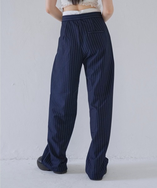 Uenui（ウニュイ）の「ストライプ ワイド パンツ（その他パンツ・レディース・グレー/ネイビー・FREE）」の13枚目の写真