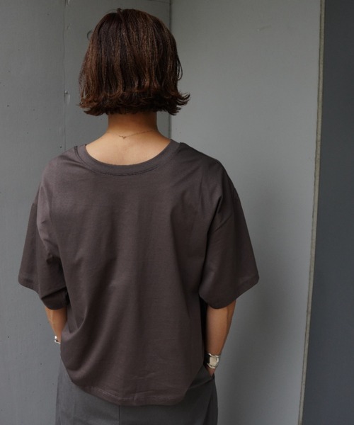 tシャツ DROIT BELLO(ドロイトベロ) BICロゴ　ショート丈Tシャツ レディース DROIT BELLO(ドロイトベロ) BICロゴ ショート丈Tシャツ（Tシャツ