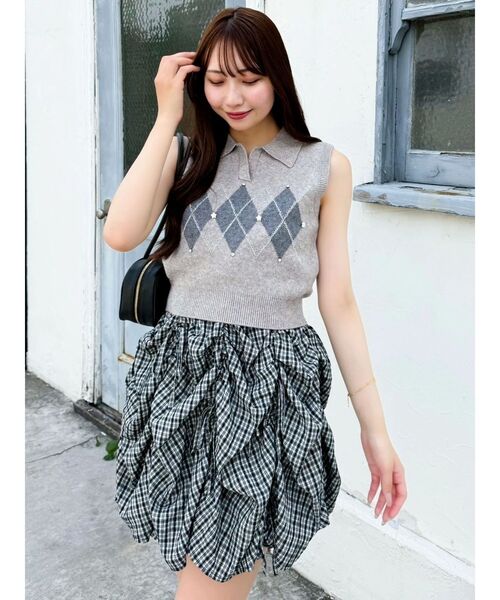 dazzlin（ダズリン）の「ギャザーリボンミニワンピース（ワンピース