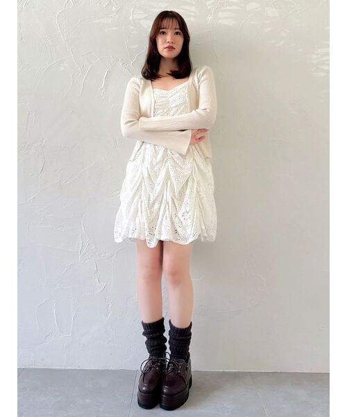 dazzlin（ダズリン）の「ギャザーリボンミニワンピース