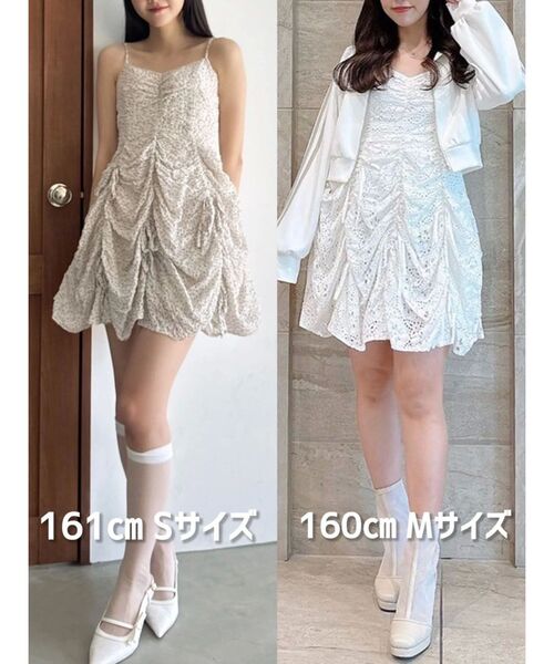 dazzlin（ダズリン）の「ギャザーリボンミニワンピース（ワンピース