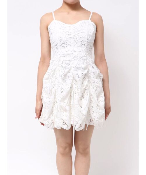 現在予約商品】dazzlin ギャザーリボンミニワンピース ピンク 花柄