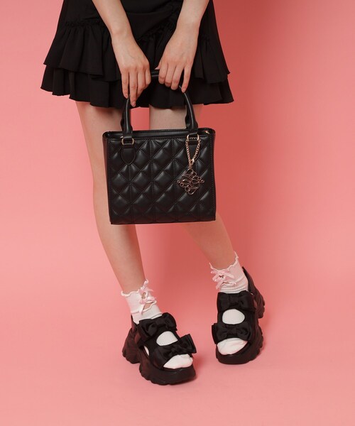 cs T&P（シーエスティーアンドピー）の「◆厚底ダブルリボンサンダル（サンダル・レディース・パープル系/ブラック/ホワイト/ピンク系・S/M/L/LL）」の11枚目の写真