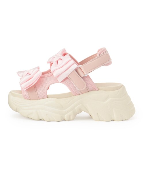 cs T&P（シーエスティーアンドピー）の「◆厚底ダブルリボンサンダル（サンダル・レディース・パープル系/ブラック/ホワイト/ピンク系・S/M/L/LL）」の22枚目の写真