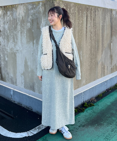 CIAOPANIC TYPY（チャオパニックティピー）の「【yukino企画】ナイロンギャザーショルダーポケット付きショルダー（トートバッグ・レディース・イエロー/チャコールグレー/オフホワイト/サックスブルー・ONE SIZE）」の16枚目の写真