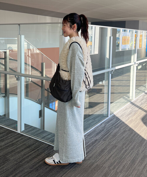 CIAOPANIC TYPY（チャオパニックティピー）の「【yukino企画】ナイロンギャザーショルダーポケット付きショルダー（トートバッグ・レディース・イエロー/チャコールグレー/オフホワイト/サックスブルー・ONE SIZE）」の17枚目の写真