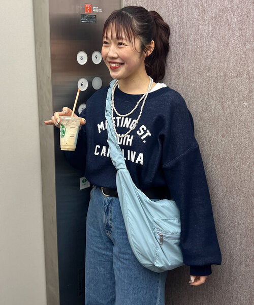 CIAOPANIC TYPY（チャオパニックティピー）の「【yukino企画】ナイロンギャザーショルダーポケット付きショルダー（トートバッグ・レディース・イエロー/チャコールグレー/オフホワイト/サックスブルー・ONE SIZE）」の19枚目の写真