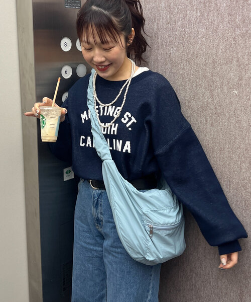 CIAOPANIC TYPY（チャオパニックティピー）の「【yukino企画】ナイロンギャザーショルダーポケット付きショルダー（トートバッグ・レディース・イエロー/チャコールグレー/オフホワイト/サックスブルー・ONE SIZE）」の20枚目の写真