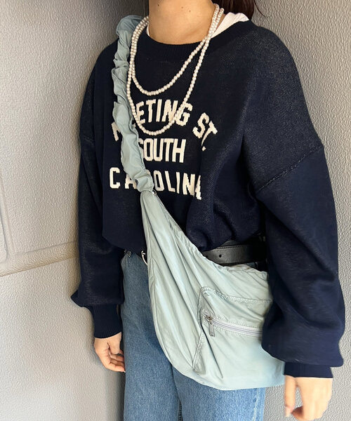 CIAOPANIC TYPY（チャオパニックティピー）の「【yukino企画】ナイロンギャザーショルダーポケット付きショルダー（トートバッグ・レディース・イエロー/チャコールグレー/オフホワイト/サックスブルー・ONE SIZE）」の21枚目の写真