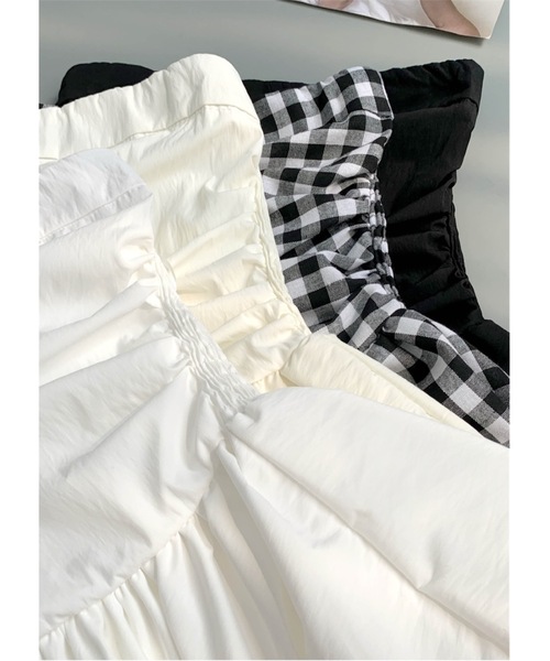 SALTMINT(ソルトミント)の「《韓国ファッション》2wayぺプラムチューブトップ-上品カジュアルな大人の一枚-(チューブトップ・レディース・ホワイト/ブラック/ベージュ/ホワイト×ブラック・FREE)」の22枚目の写真