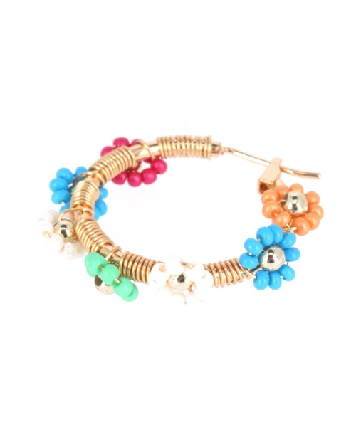 anap mimpi(アナップミンピ)の「カラービーズ フラワー フープ ピアス(ピアス(両耳用)・レディース・マルチ・FREE)」の6枚目の写真