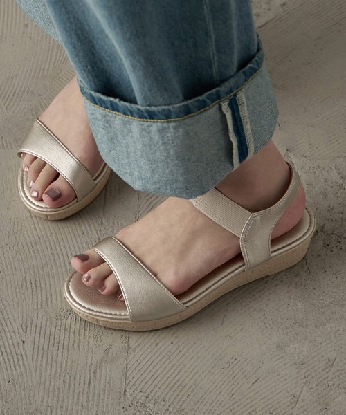 Fashion Letter(ファッションレター)の「日本製 ストラップ付き スポーツサンダル レディース(サンダル・レディース・ブラック/ゴールド/ブロンズ・LL/L/M/S)」の17枚目の写真