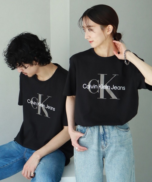 Calvin Klein（カルバン・クライン）の「【Calvin Klein/カルバンクライン】CORE MONOLOGO JEANS TEE/ CK ロゴ クルーネック 半袖Tシャツ（Tシャツ/カットソー・メンズ・ブラック/ホワイト/ネイビー・L/M/S/XL）」の4枚目の写真
