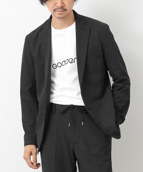 美品/L◆チルコロ【現行タグ/霜降り メランジ調◆テーラードジャケット】伸縮性 kOhAKUアシメ配色テーラードジャケット [品番：MITW0017877