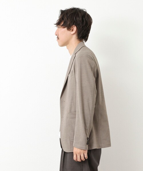 NOLLEY’S（ノーリーズ）の「《セットアップ対応》Primeflex 吸水速乾 メランジ カノコ ストレッチイージーJK 25SS（テーラードジャケット・メンズ・ブラック/ベージュ/ネイビー/グレー・S/M/L/XL）」の10枚目の写真