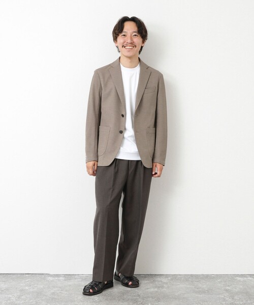 NOLLEY’S（ノーリーズ）の「《セットアップ対応》Primeflex 吸水速乾 メランジ カノコ ストレッチイージーJK 25SS（テーラードジャケット・メンズ・ブラック/ベージュ/ネイビー/グレー・S/M/L/XL）」の13枚目の写真