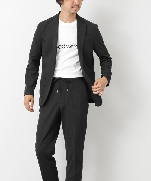 NOLLEY’S（ノーリーズ）の「《セットアップ対応》Primeflex 吸水速乾 メランジ カノコ ストレッチイージーJK 25SS（テーラードジャケット・メンズ・ブラック/ベージュ/ネイビー/グレー・S/M/L/XL）」の16枚目の写真