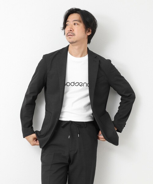 NOLLEY’S（ノーリーズ）の「《セットアップ対応》Primeflex 吸水速乾 メランジ カノコ ストレッチイージーJK 25SS（テーラードジャケット・メンズ・ブラック/ベージュ/ネイビー/グレー・S/M/L/XL）」の17枚目の写真