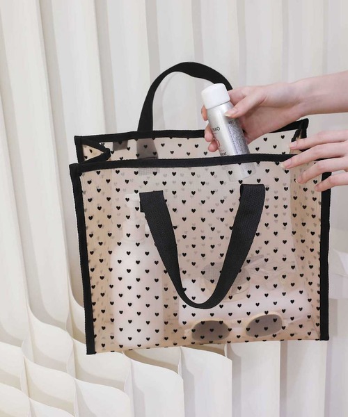 Mignonjour（ミニョンジュール）の「Mignonjour/メッシュバッグ M2766（ハンドバッグ・レディース・ブラック/ベージュ/レッド/その他1/その他2・FREE）」の7枚目の写真