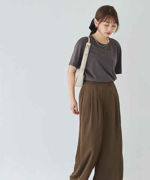 LAVEANGE(ラビアンジェ)の「【好機能シリーズ】汗シミ防止Tシャツ 2点セット│夏の頼れる高機能Tシャツ/ゆったりシルエット/半袖/着回し(Tシャツ/カットソー・レディース・ピンク/ライム/オフホワイト・M/LL/3L/4L/5L)」の22枚目の写真