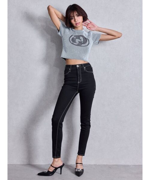 GYDA（ジェイダ）の「ハイウエストワンウォッシュスキニーパンツ（デニムパンツ・レディース・ブラック/ライトブルー・X-SMALL/XX-SMALL/SMALL/MEDIUM/LARGE）」の18枚目の写真