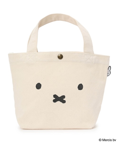 CROSSPLUS ONLINE（クロスプラスオンライン）の「miffyキャンバスミニトート【ミッフィー】（トートバッグ・レディース・ホワイト/ブラック・フリー）」の2枚目の写真