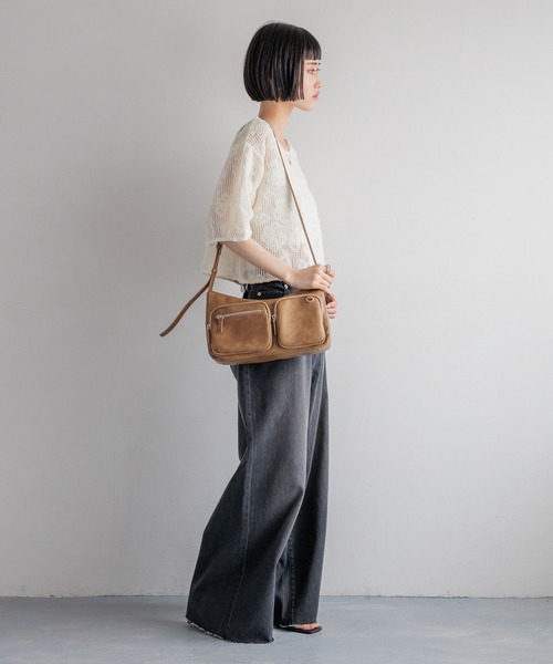 LOWRYS FARM(ローリーズファーム)の「ポケツキショルダーBAG 497882(ショルダーバッグ・レディース・アイボリー/ブラック/ブラウン・FREE)」の5枚目の写真