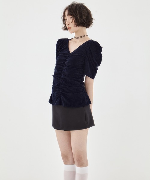 FETICO/フェティコ】《STUDIOUS別注》TULLE GATHERED TOP