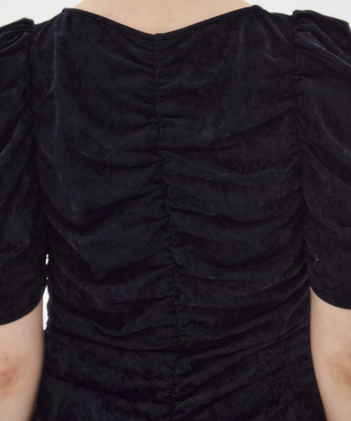 FETICO/フェティコ】《STUDIOUS別注》 VELOUR GATHERD TOP