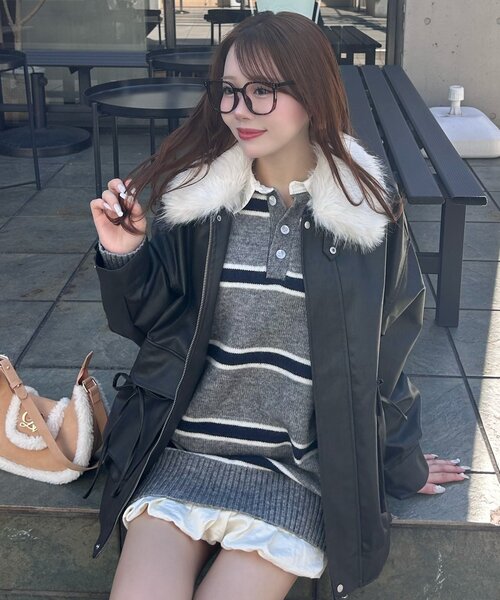 OLIVE des OLIVE（オリーブデオリーブ）の「【ファー取り外し可能