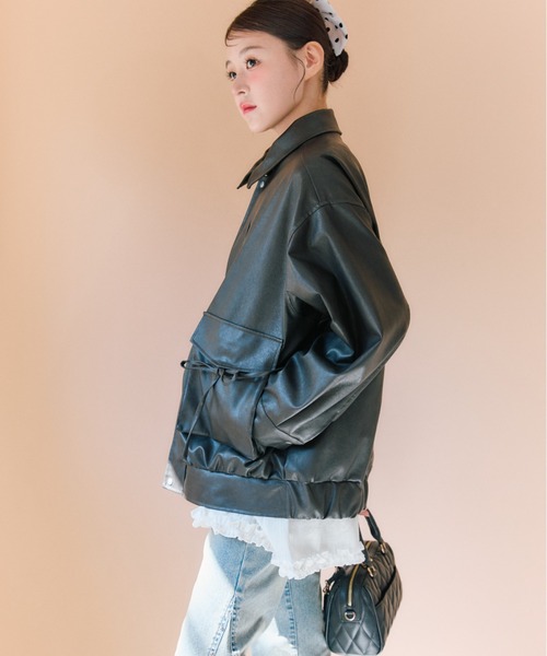 ファーティペットエコレザーブルゾン OLIVEdesOLIVE ファーティペットエコレザーブルゾン | OLIVE des OLIVE