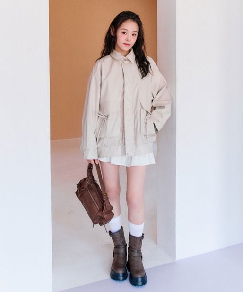 ファーティペットエコレザーブルゾン | OLIVE des OLIVE