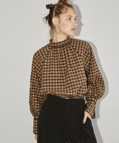 シャツ+ブラウス(長袖+七分) TODAYFUL - Ginghamcheck Puff Blouse TODAYFUL/トゥデイフル】ギンガムチェックパフスリーブ（シャツ