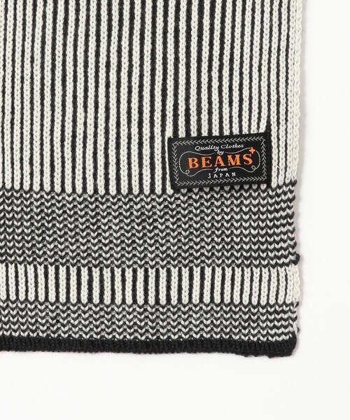 BEAMS PLUS（ビームスプラス）の「Wool Cashmere Rib Scarf（マフラー・メンズ・ブラウン/チャコールグレー・ONE SIZE）」の6枚目の写真