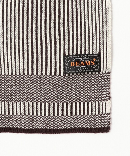 BEAMS PLUS（ビームスプラス）の「Wool Cashmere Rib Scarf（マフラー・メンズ・ブラウン/チャコールグレー・ONE SIZE）」の10枚目の写真