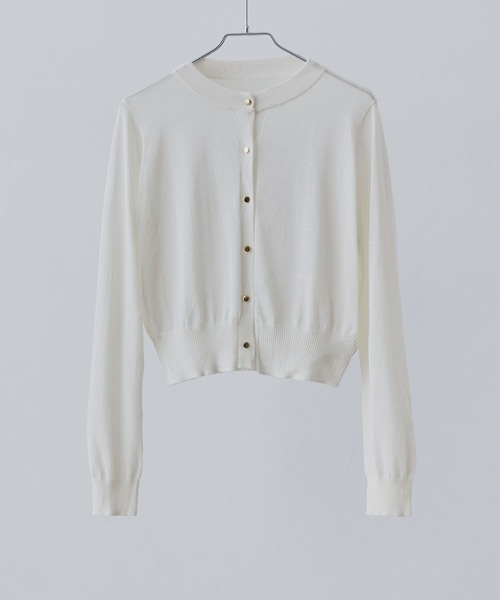 etoll.(エトル)の「UVカットクルーネックシアーカーディガン(カーディガン/ボレロ・レディース・レッド/ブラック/ネイビー/グレー/オフホワイト・M)」の9枚目の写真