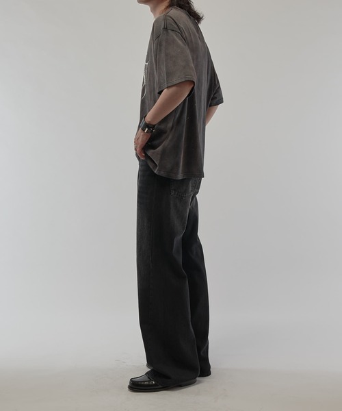 Lui's(ルイス)の「クラックプリントTシャツ(Tシャツ/カットソー・メンズ・グレー/ブラック・FREE)」の8枚目の写真