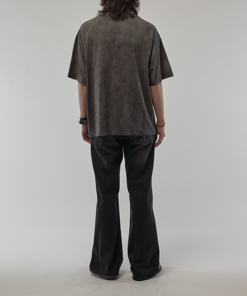 Lui's(ルイス)の「クラックプリントTシャツ(Tシャツ/カットソー・メンズ・グレー/ブラック・FREE)」の9枚目の写真