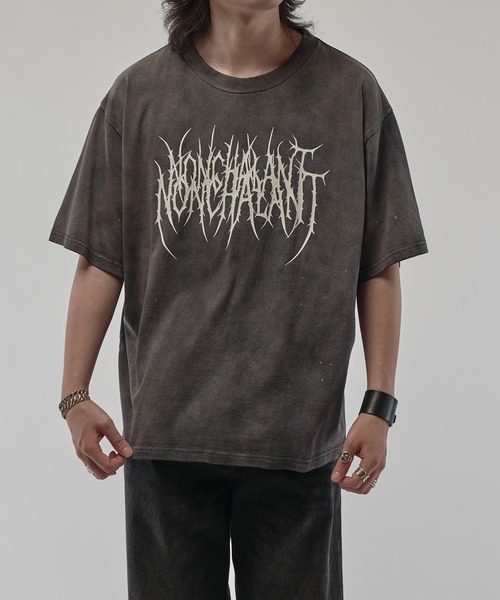 Lui's(ルイス)の「クラックプリントTシャツ(Tシャツ/カットソー・メンズ・グレー/ブラック・FREE)」の3枚目の写真