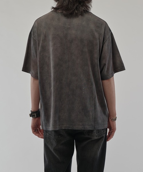 Lui's(ルイス)の「クラックプリントTシャツ(Tシャツ/カットソー・メンズ・グレー/ブラック・FREE)」の6枚目の写真