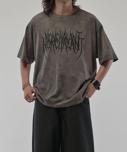 Lui's(ルイス)の「クラックプリントTシャツ(Tシャツ/カットソー・メンズ・グレー/ブラック・FREE)」の10枚目の写真