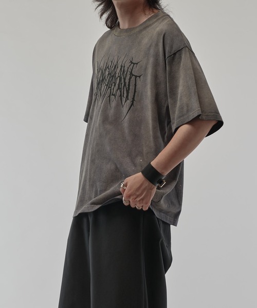 Lui's(ルイス)の「クラックプリントTシャツ(Tシャツ/カットソー・メンズ・グレー/ブラック・FREE)」の11枚目の写真