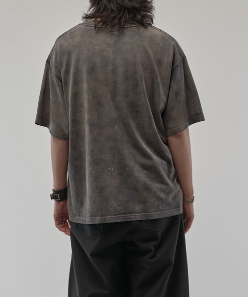 Lui's(ルイス)の「クラックプリントTシャツ(Tシャツ/カットソー・メンズ・グレー/ブラック・FREE)」の12枚目の写真