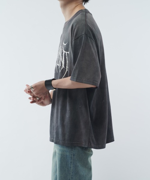 Lui's(ルイス)の「クラックプリントTシャツ(Tシャツ/カットソー・メンズ・グレー/ブラック・FREE)」の18枚目の写真